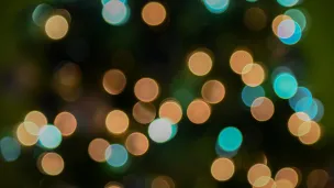 blue-green and orange sparkles