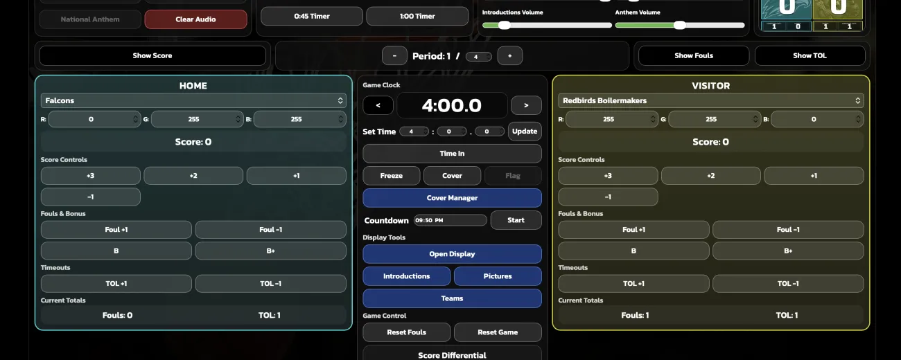 Picture of Scoreboard Controller Python Window